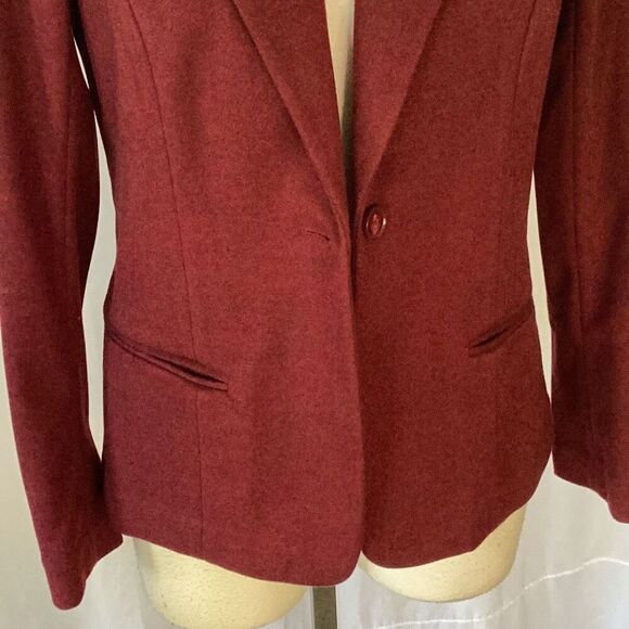 41 Hawthorn Burgundy Single Button Blazer Jacket Women’s Medium Career - Picture 5 of 11